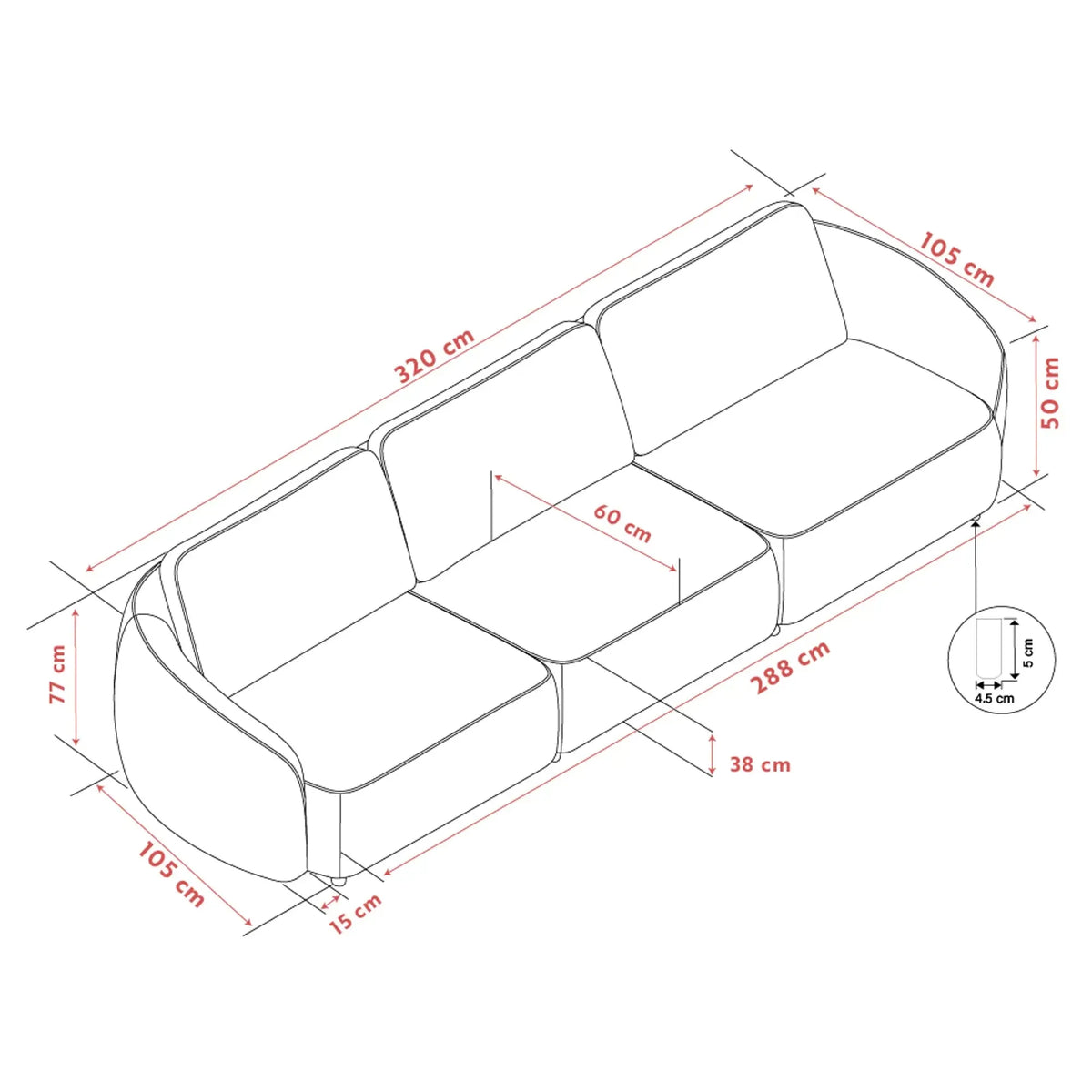 Norris soffa, flera varianter