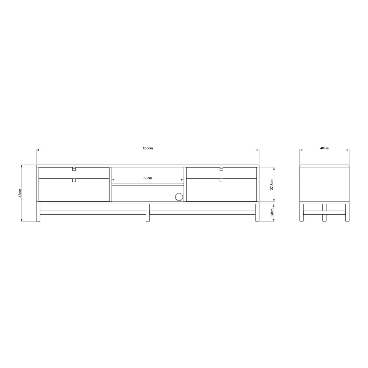 FALSTERBO Tv-bänk 180 cm