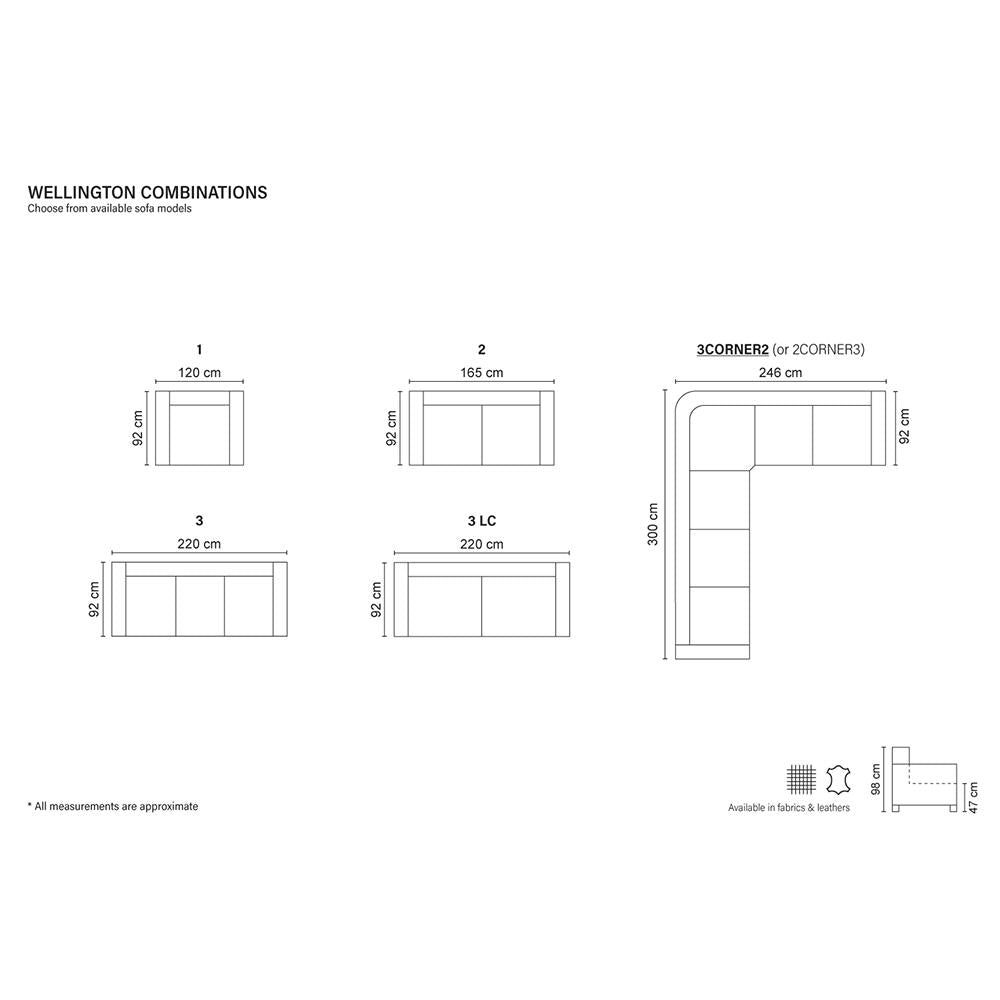 SOFFA WELLINGTON, 3 - sits